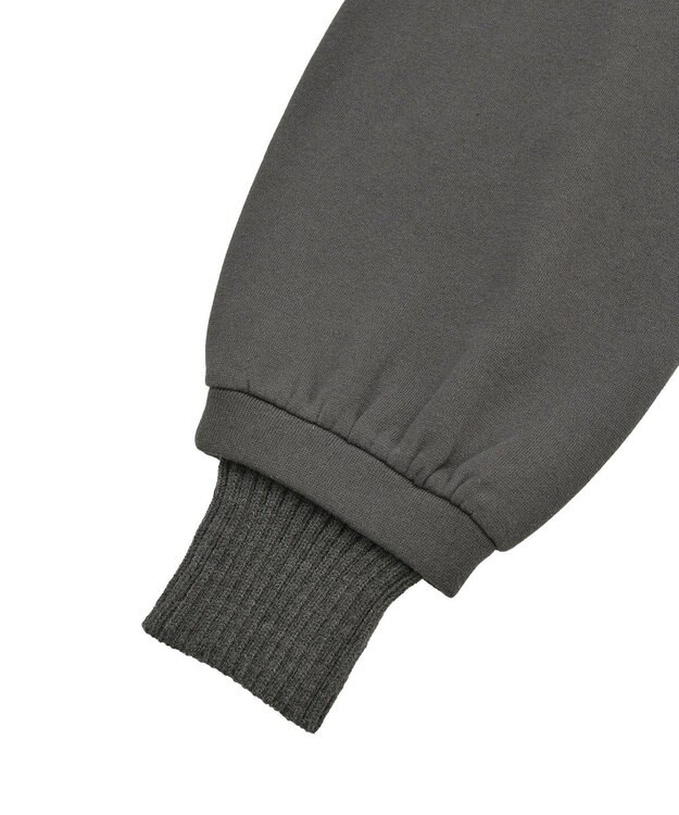 Green Parks リブドッキング裏起毛プルオーバー Charcoal Gray