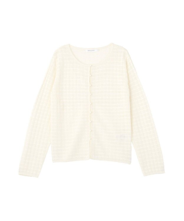 AMERICAN HOLIC シアーチェックカーディガン Yellow