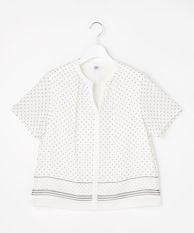 J.PRESS LADIES L パネルプリント スキッパー カットソー オフベース系5