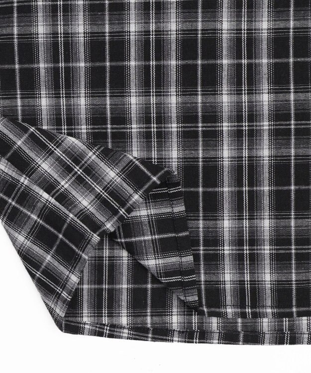 WEGO 【ユニセックス着用ITEM/MLサイズ展開】チェックレイヤードシャツ（LS） ブラックチェック1