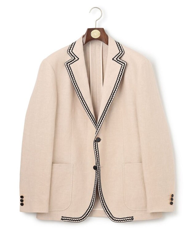 J.PRESS MEN 【J.PRESS ORIGINALS】Linen Basket 2B Club Jacket / Made in Japan アイボリー系