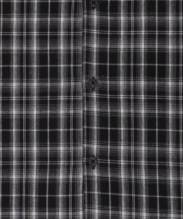 WEGO 【ユニセックス着用ITEM/MLサイズ展開】チェックレイヤードシャツ（LS） ブラックチェック1