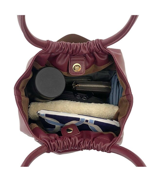 ROOTOTE 1251【合皮ギャザートート】LT.デリ.クランプリー-A 01：ビバマゼンタ