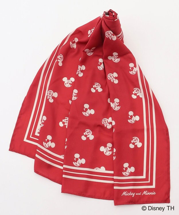 ANY 【ディズニー】ミッキーマウス/ミッキーマウス＆ミニーマウススカーフ レッド