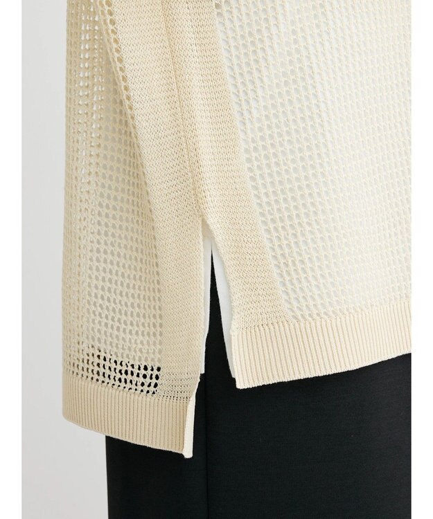 Green Parks ＳＥＴ２点ロンＴ＋メッシュニットプルオーバー Light Beige