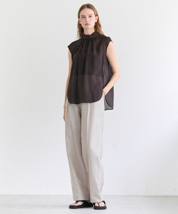 BEIGE， SERAPHIN / ライトシアー ハイネックブラウス Bordeaux