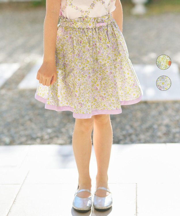 組曲 KIDS 【110-140㎝】マーガレットガーデン スカート ラベンダー系5