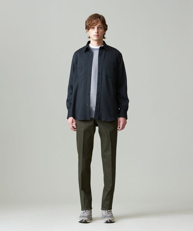 J.PRESS MEN ピースダイ トリコチンストレッチパンツ カーキ系