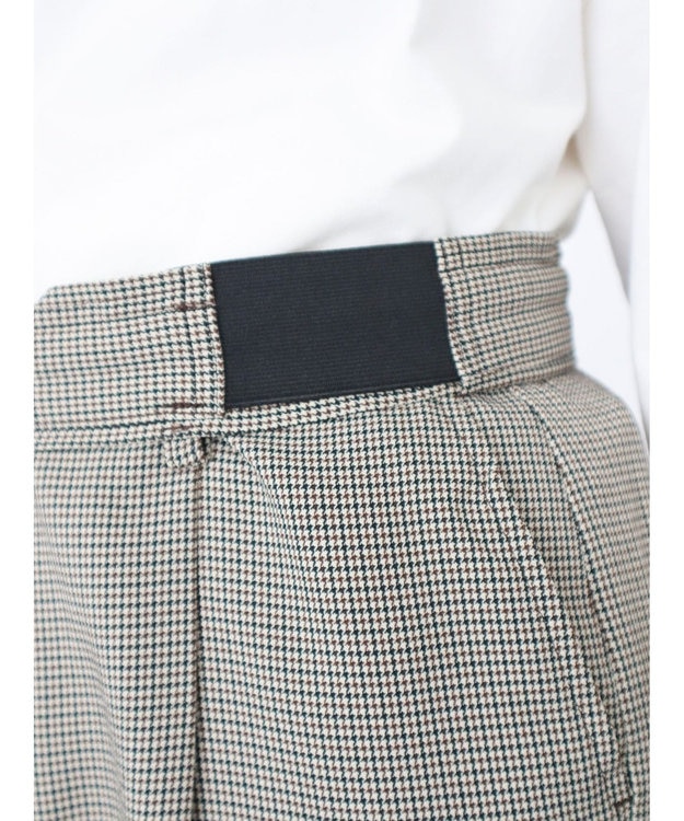 Green Parks きれいシルエットパンツ（ワイドストレート／柄） Gunclub Check