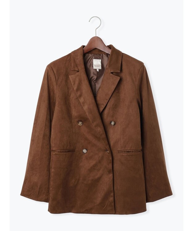 Te chichi ダブルブレストジャケット(セットアップ可)《2025Autumn catalog vol.2 item》 ブラウン