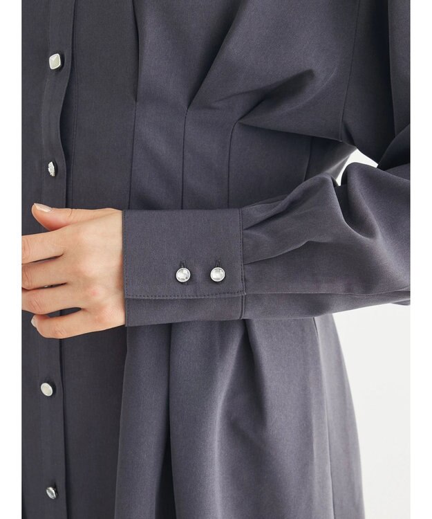 Green Parks ・ＥＬＥＮＣＡＲＥ　ＤＵＥ　ウエストタックワンピース Charcoal Gray