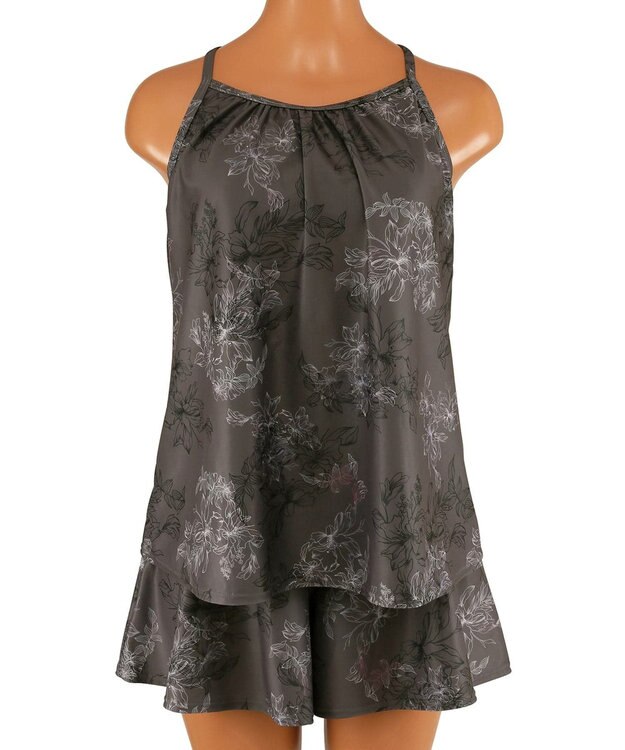 San-ai Resort（三愛水着楽園） タンキニ３点セット　13L　【San-ai Resort（サンアイリゾート）】 チャコールグレー