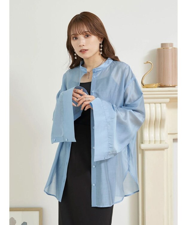 earth music&ecology マルチウェイシアーシャツ Sax