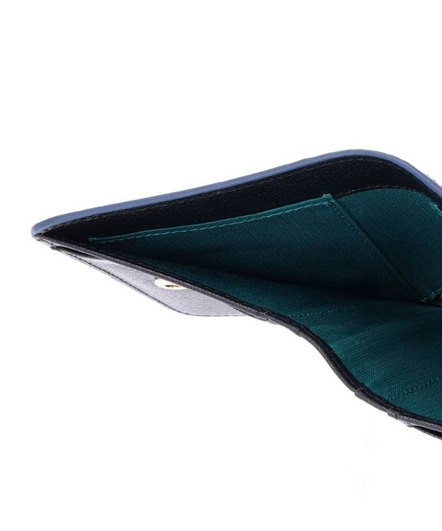 LANVIN en Bleu リム 二つ折りコンパクト財布 ブラック