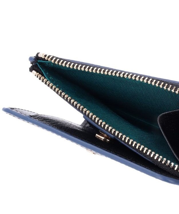 LANVIN en Bleu リム 二つ折りコンパクト財布 ブラック