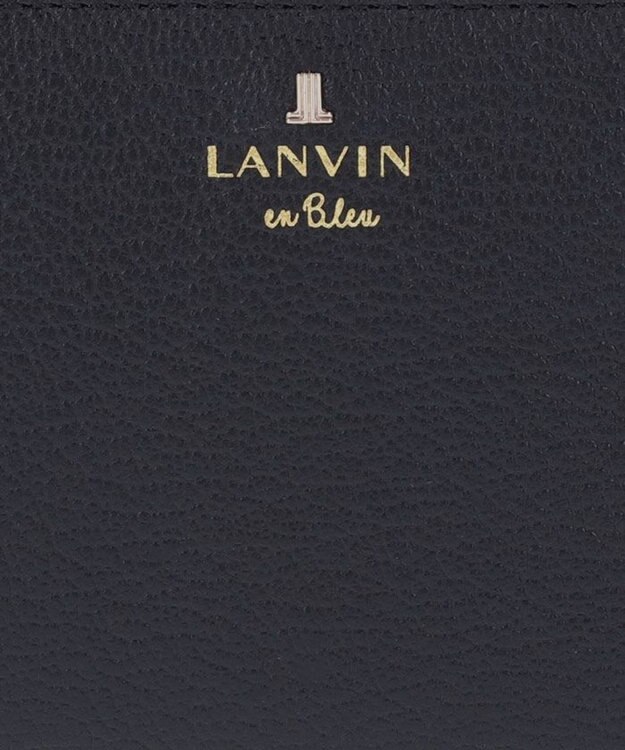 LANVIN en Bleu リム 二つ折りコンパクト財布 ブラック