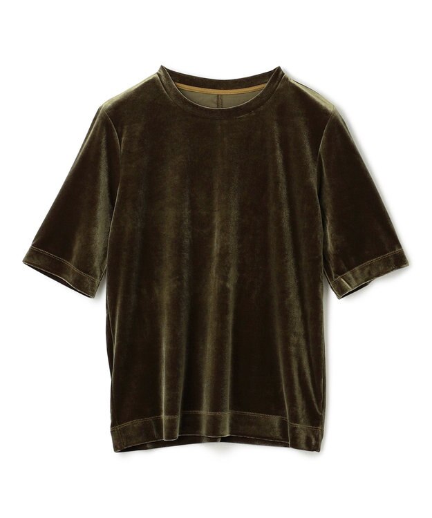 UNFILO ストレッチ ベロアＴシャツ ブラウン