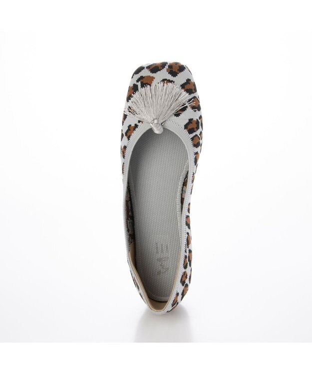 ing <ing>【サステナブル】２WAYスクエアトゥニットパンプス ライトグレービー