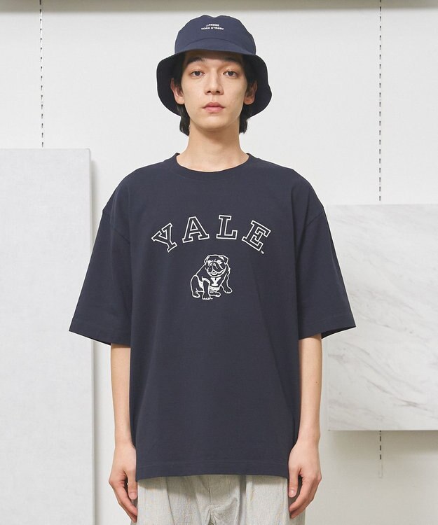 J.PRESS YORK STREET 【UNISEX】YALEブルドックプリント Tシャツ ネイビー系