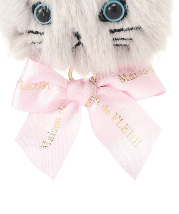Maison de FLEUR ねこフェイスチャーム Light Gray