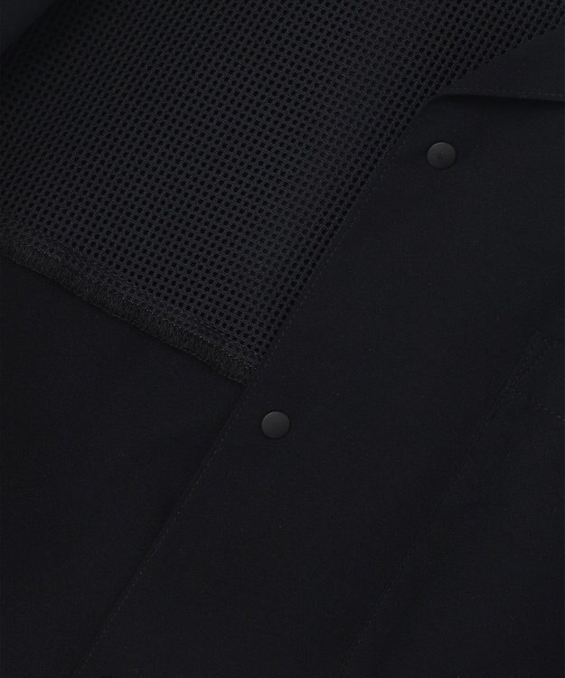 PW CIRCULUS 【MEN】【ストレッチ / 通気性】ロゴ オープンカラー シャツ ブラック系