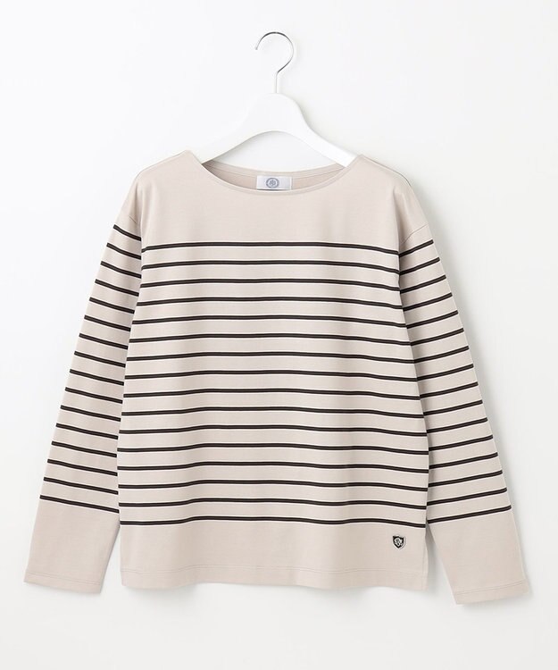 J.PRESS LADIES バスクボーダー カットソー ライトグレー系1