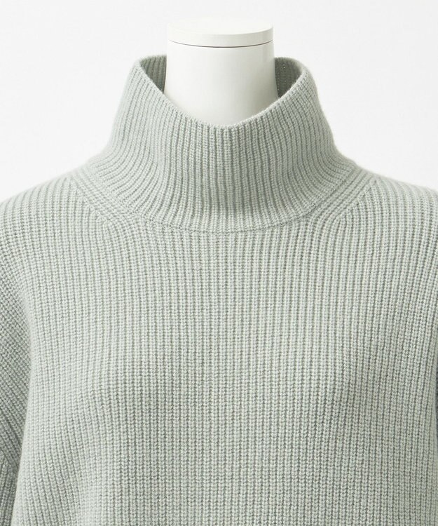 23区 S 【R(アール)】マイクロンメリノウール スタンドネック ニット オリーブ系