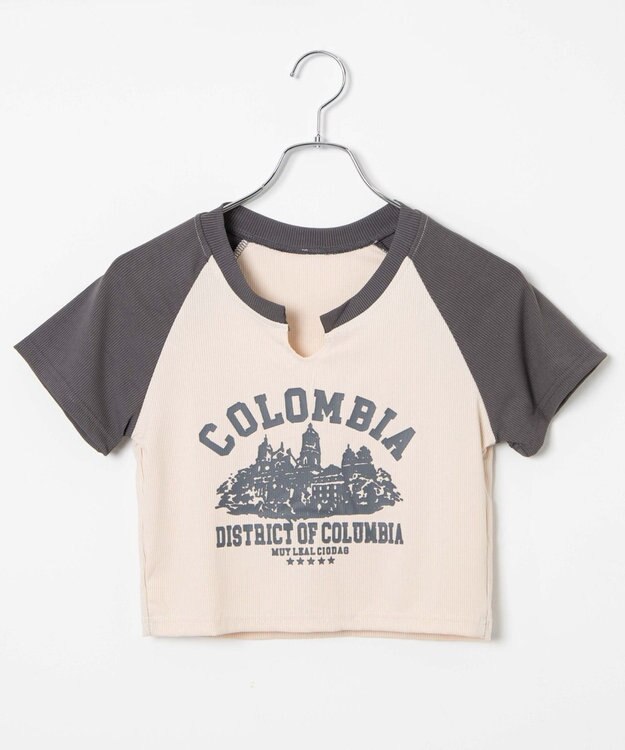 WEGO リブショートCOLOMBIAT ホワイトアイボリー