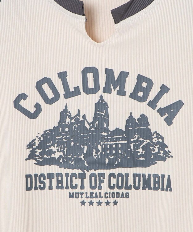 WEGO リブショートCOLOMBIAT ホワイトアイボリー