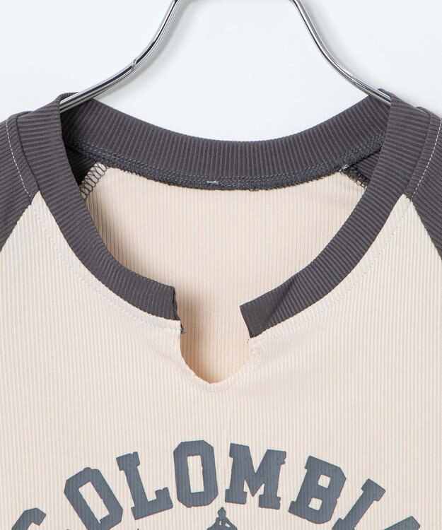 WEGO リブショートCOLOMBIAT ホワイトアイボリー