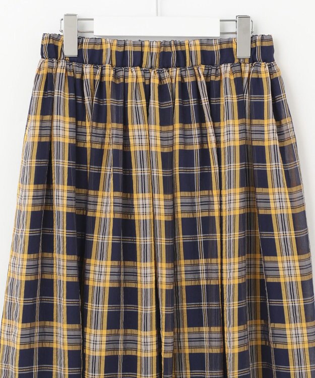 自由区 【WEB限定】シアーチェック ギャザースカート ネイビー系5