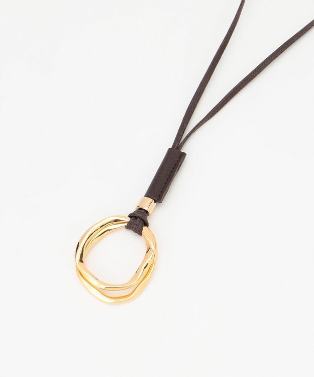 23区 ダブルリングトップネックレス ゴールド系