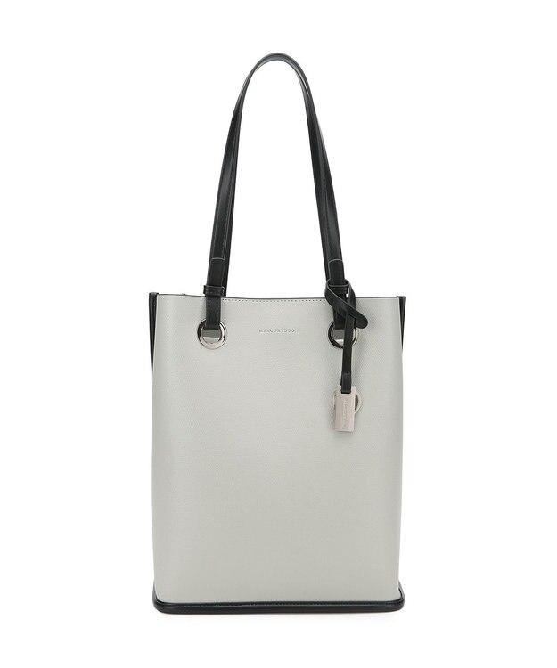 style code 【MERCURYDUO/マーキュリーデュオ】メタルアイレット　縦長トートバッグ 推し活ラージバッグ 縦長ショルダーバッグ オリーブ