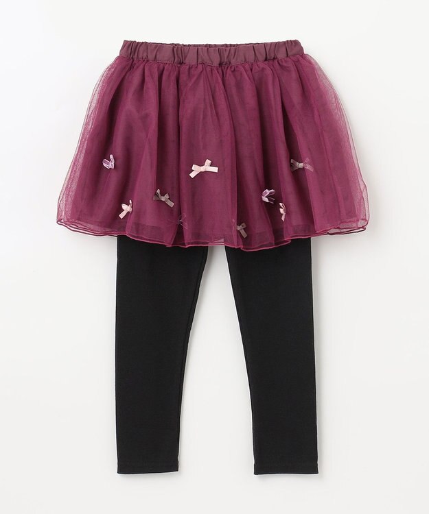 ANY KIDS チュールスカッツ ボルドー×ブラック