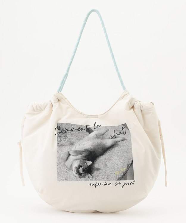 ANY SIS 【貴島明日香さんコラボ】キャットラウンド トートバッグ アイボリー