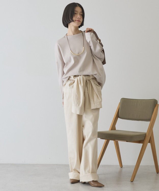 AMERICAN HOLIC 【先行予約】【UVカット】コクーンポンチプルオーバー Gray Beige