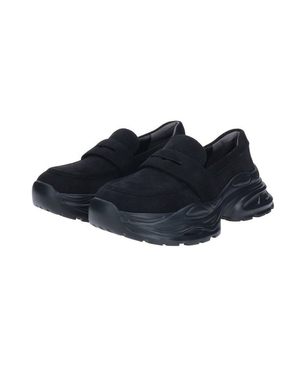 Bridget Birkin 【Round About】ボリュームソールローファー ブラックスウェード