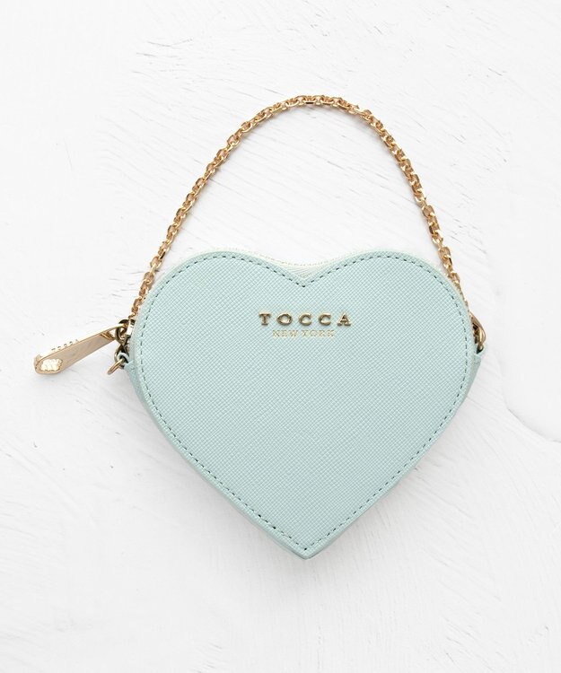 TOCCA 【八木アリサさん着用】WISH IN HEART CHARM POUCH チャームポーチ スカイブルー系