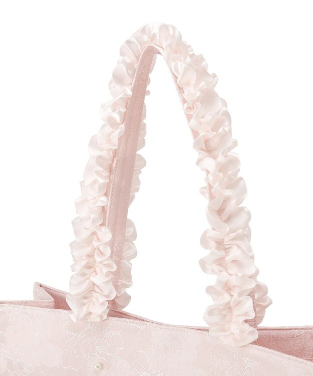 Maison de FLEUR レースリボンフリルハンドルスクエアトートMバッグ Light Pink
