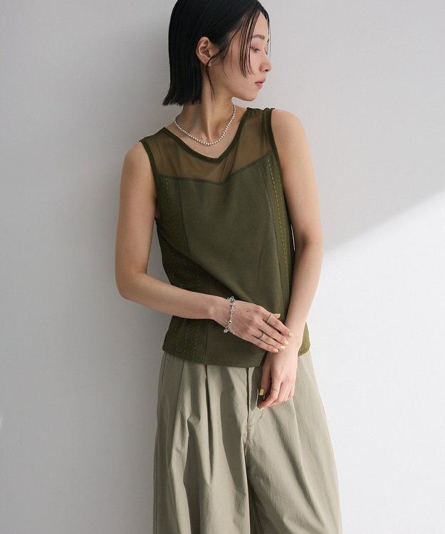 Green Parks ・ＳＵＧＡＲ　ＳＰＯＯＮ　２ｗａｙレースタンク（カップ Khaki