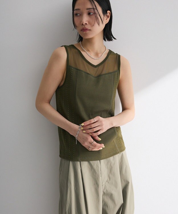 Green Parks ・ＳＵＧＡＲ　ＳＰＯＯＮ　２ｗａｙレースタンク（カップ Khaki