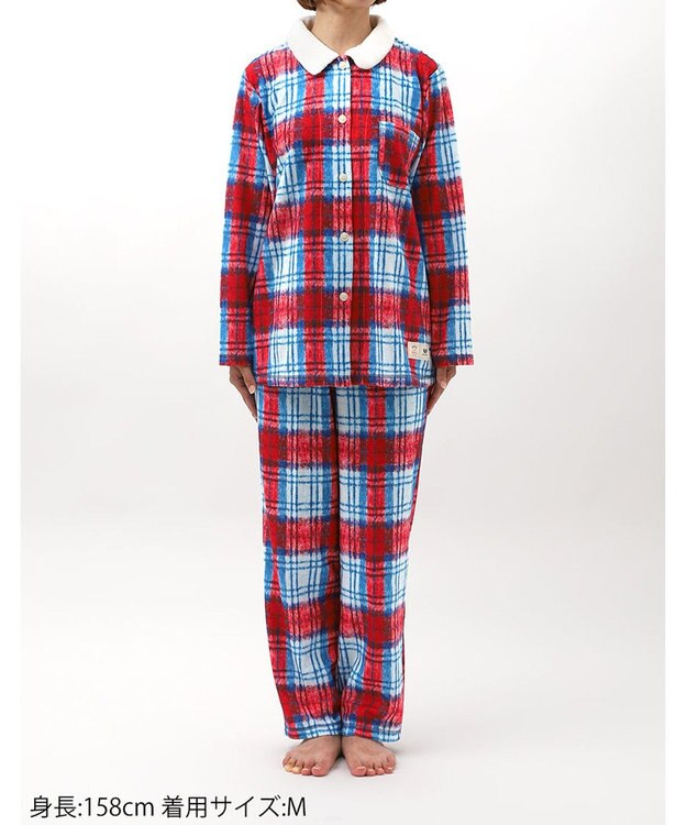 WACOAL パジャマ 【AVOCA×ワコール】 長袖 長ズボン あったか レディース BDW748 /ワコール レッド
