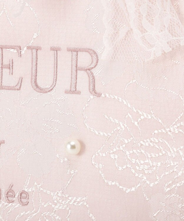 Maison de FLEUR レースリボンフリルハンドルスクエアトートMバッグ Light Pink