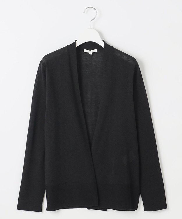 自由区 【接触冷感・UVケア・洗える】ファンクショナル カーディガン ブラック