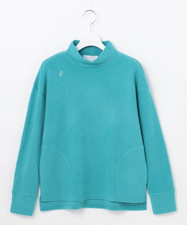 23区GOLF 【23Fondation/WOMEN】【吸湿発熱】モックネック プルオーバー ピーコックグリーン系