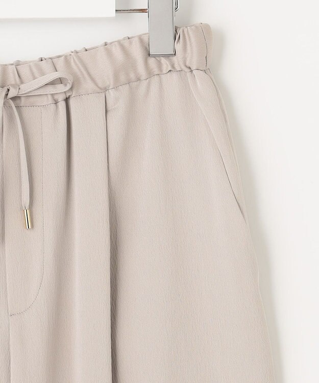 自由区 L 【洗える】チンツサテンタンブラー ワイドパンツ ベージュ系