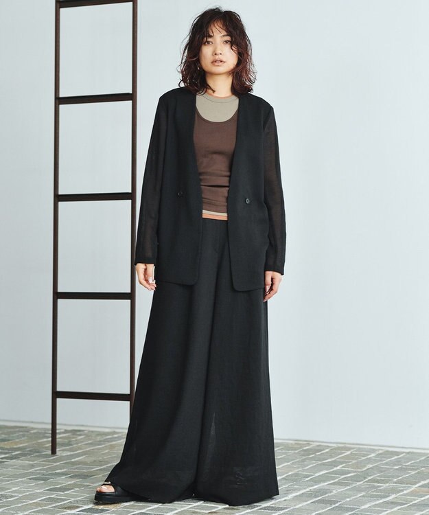 ICB 【一部カラーのみ接触冷感・洗える】UnleashLite タックパンツ ブラックメッシュ系