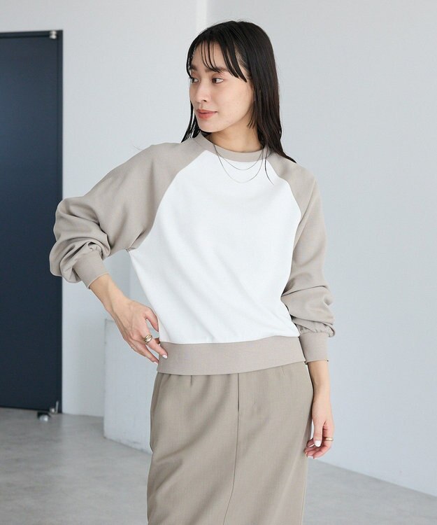 CRAFT STANDARD BOUTIQUE フクレジャカードラグランプルオーバー Light Gray