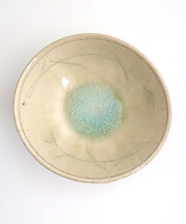 たち吉 【たち吉】灰釉草文 刺身揃 〈大2個・小2個〉 美濃焼 キナリ