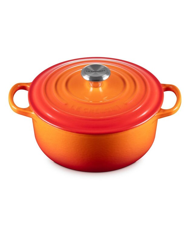 YAMATO テーブル＆キッチン 【ル・クルーゼ】シグニチャー ココット・ロンド 20cm  オレンジ レッド